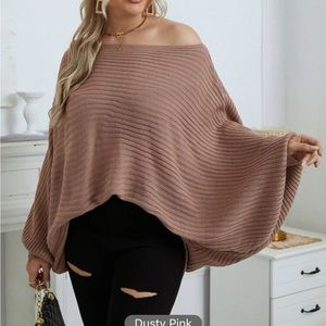 Oversized shoulder sweater